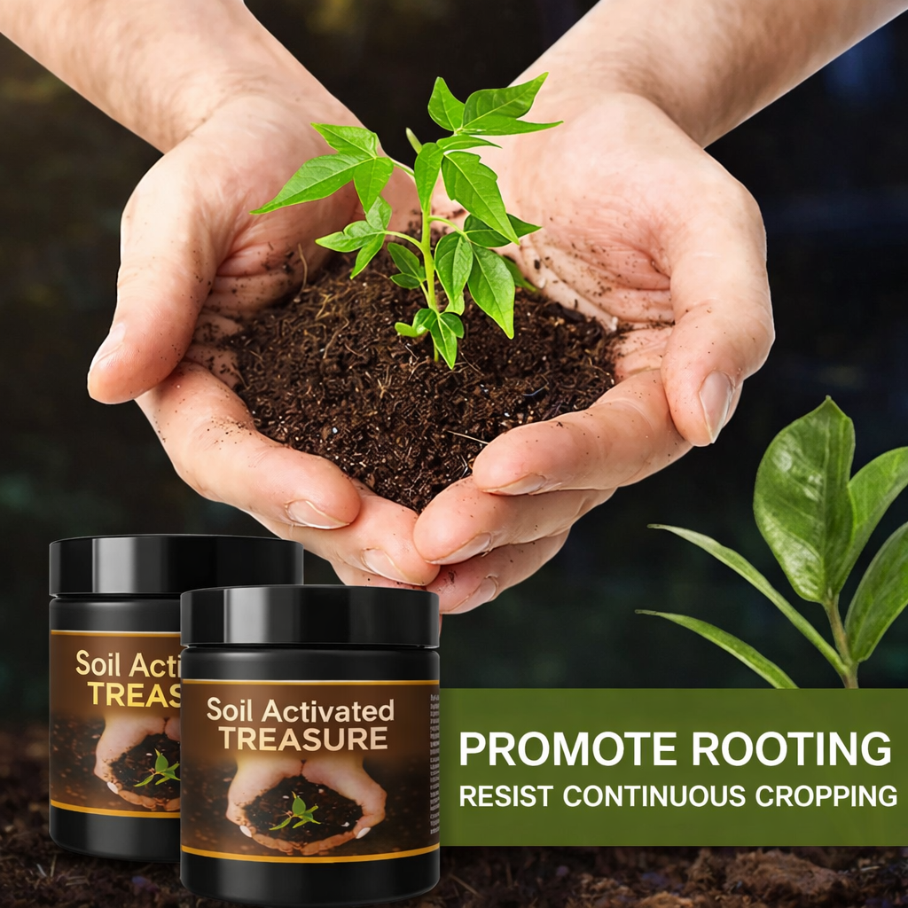(Pack of 2) Soil Activated Treasure Organic Soil Activator – Fast Acting Mineral Plant Growth Fertilizer for Rooting, Gardening & Potted Plants