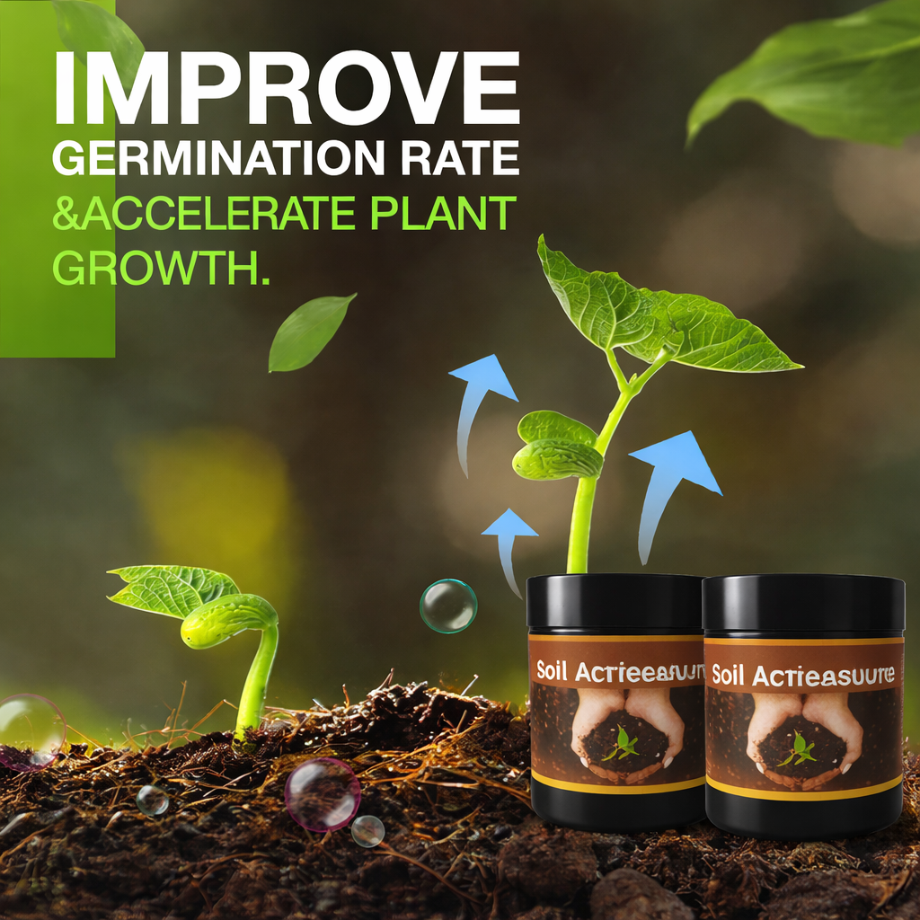 (Pack of 2) Soil Activated Treasure Organic Soil Activator – Fast Acting Mineral Plant Growth Fertilizer for Rooting, Gardening & Potted Plants