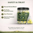 Snake Repellent Balls Natural Snake Deterrent – Advanced Herbal Shield Reptile Repeller for Home, Garden, Lawn & Farm Perimeter Boundary