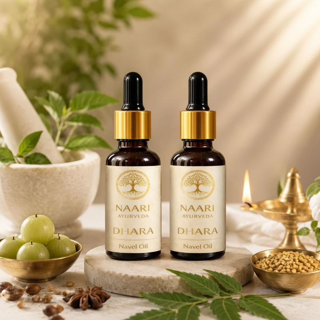 (Pack of 2) Nabhi Oil Ayurvedic Navel Oil – Belly Button Massage Oil for Digestion, Glowing Skin & Vitality