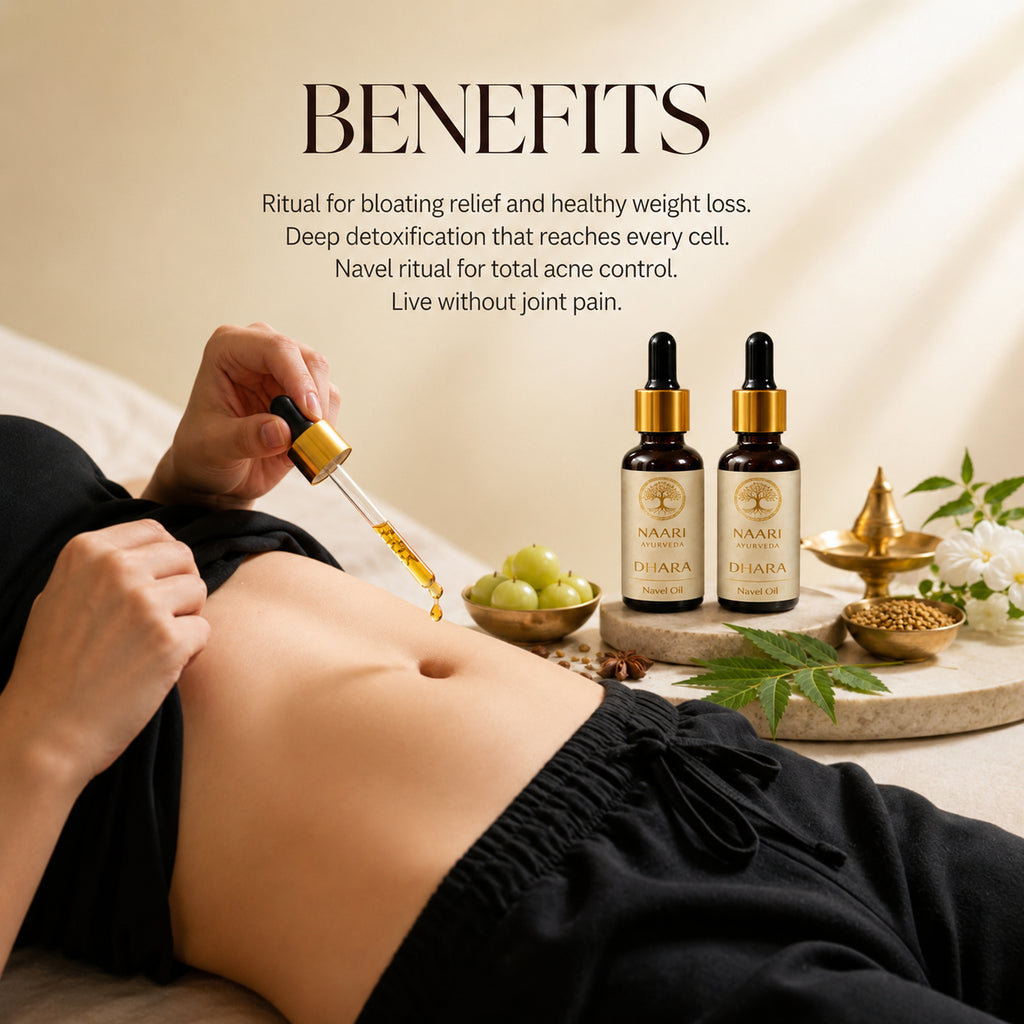 (Pack of 2) Nabhi Oil Ayurvedic Navel Oil – Belly Button Massage Oil for Digestion, Glowing Skin & Vitality