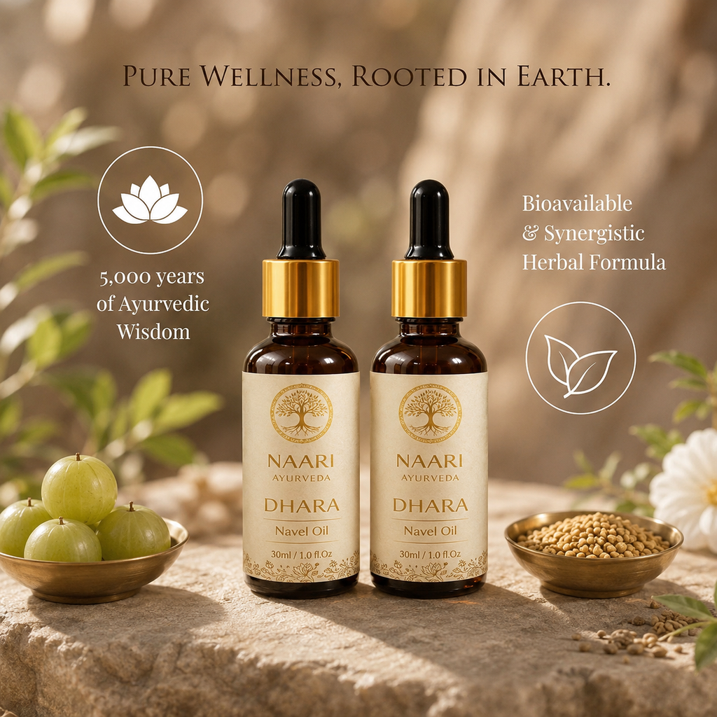 (Pack of 2) Nabhi Oil Ayurvedic Navel Oil – Belly Button Massage Oil for Digestion, Glowing Skin & Vitality