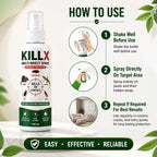 (Pack of 3) KillX Multi Insect Spray – Fast Acting Bed Bug Spray, Cockroach & Mosquito Killer for Home, Kitchen & Mattresses