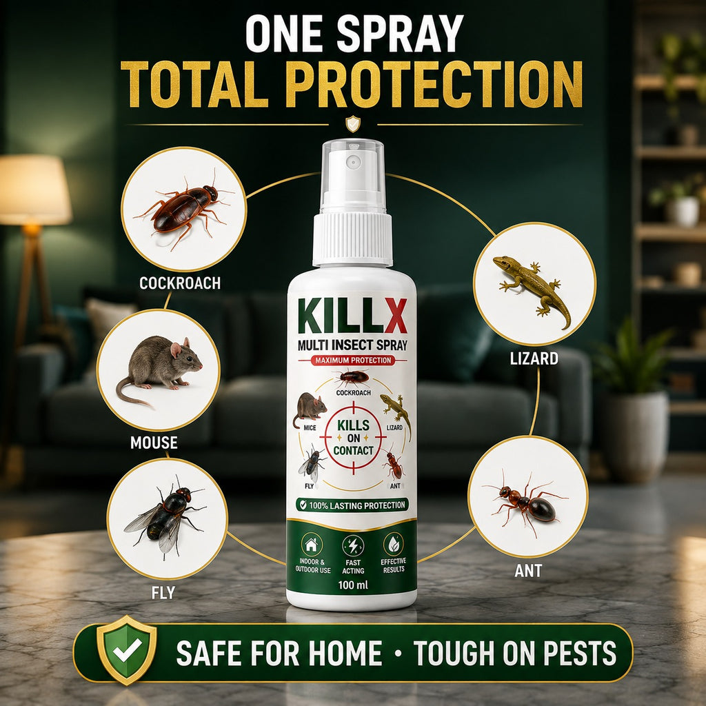 (Pack of 3) KillX Multi Insect Spray – Fast Acting Bed Bug Spray, Cockroach & Mosquito Killer for Home, Kitchen & Mattresses