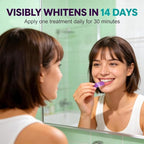 Purple Teeth Whitening Strips – Peroxide-Free & Sensitivity-Free Enamel Safe Dental Whitening Strips for Yellow Teeth