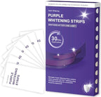 Purple Teeth Whitening Strips – Peroxide-Free & Sensitivity-Free Enamel Safe Dental Whitening Strips for Yellow Teeth