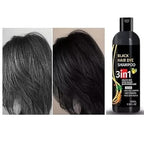 (Pack of 2) Black Hair Dye Shampoo 3-in-1 Hair Color Shampoo – Instant Grey Coverage Shampoo Based Hair Dye for Men & Women