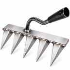 Garden Hand Rake Cultivator (5 Tines) – Heavy Duty Steel Soil Loosening & Weeding Tool with Ergonomic Handle for Home Gardening & Potted Plants