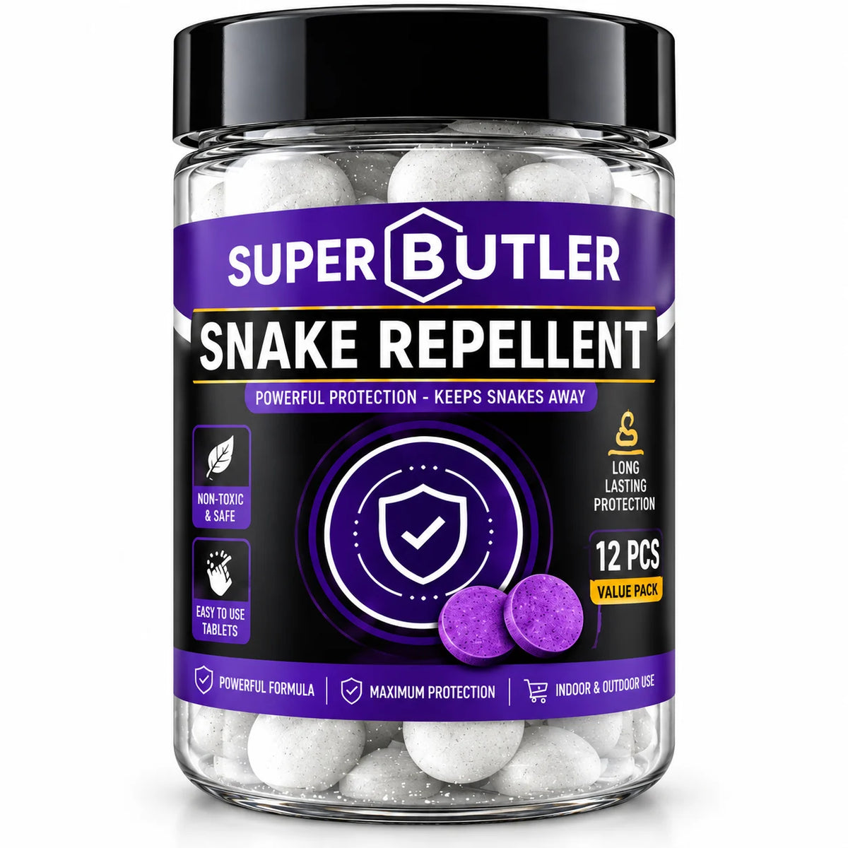 Snake Repellent Tablets Natural Snake Deterrent Balls – Herbal Pest Repeller for Home, Garden Lawn, Farm & Yard Boundary Protection