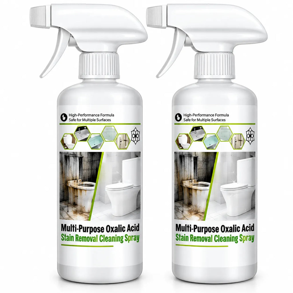 (Pack of 2) Toilet Cleaner Acidic Stain Removal Spray – Extra Strong Oxalic Acid Descaler for Hard Water Stains, Toilet Bowl & Tiles