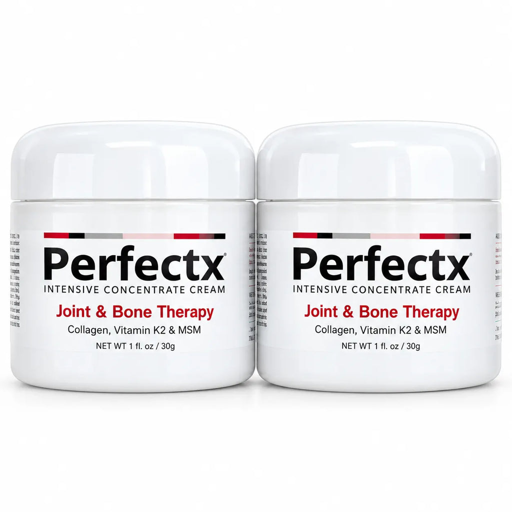 (Pack of 2) Perfectx Joint & Bone Care Cream with Collagen, Vitamin K2 & MSM – Fast Absorbing Soothing Massage Cream for Knee, Neck, Shoulder & Back Mobility