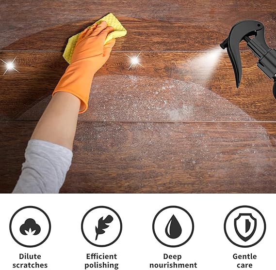 (Pack of 2) Wood Polish Furniture & Wood Polish Liquid – Natural Beeswax Spray & Door Polish for Teak Wood Furniture, Cabinets & Floor Restorer