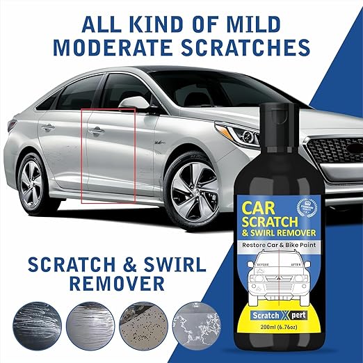 (Pack of 2) Car Scratch Remover Rubbing Compound (200ml) – Scratch and Swirl Remover Polish for Car Paint, Scuffs & Swirl Marks