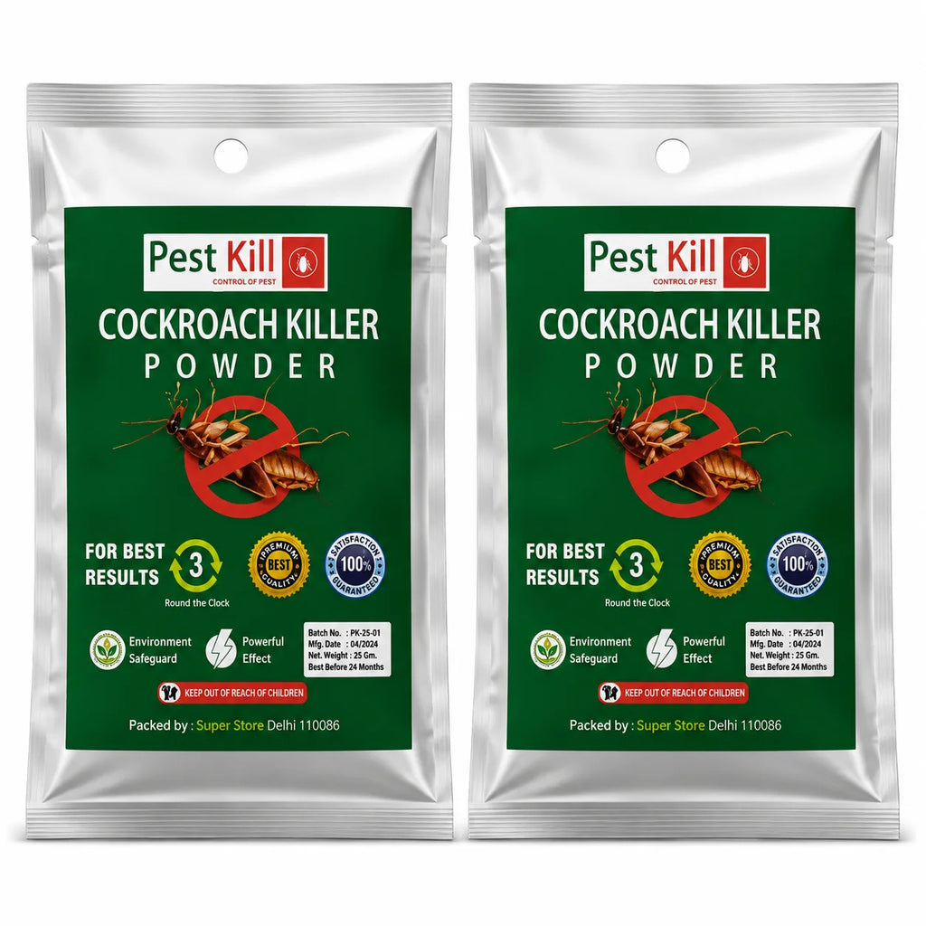 (Pack of 2) Cockroach Killer Powder Roach Killer Powder – Fast Acting Boric Acid Insecticide Powder for Kitchen, Drains & Home