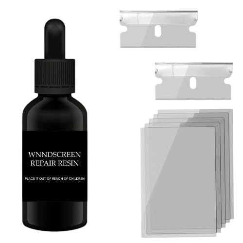 (Pack of 2) Windshield Repair Resin Glass Crack Repair Kit – DIY Auto Glass Windscreen Chip & Crack Restorer Fluid