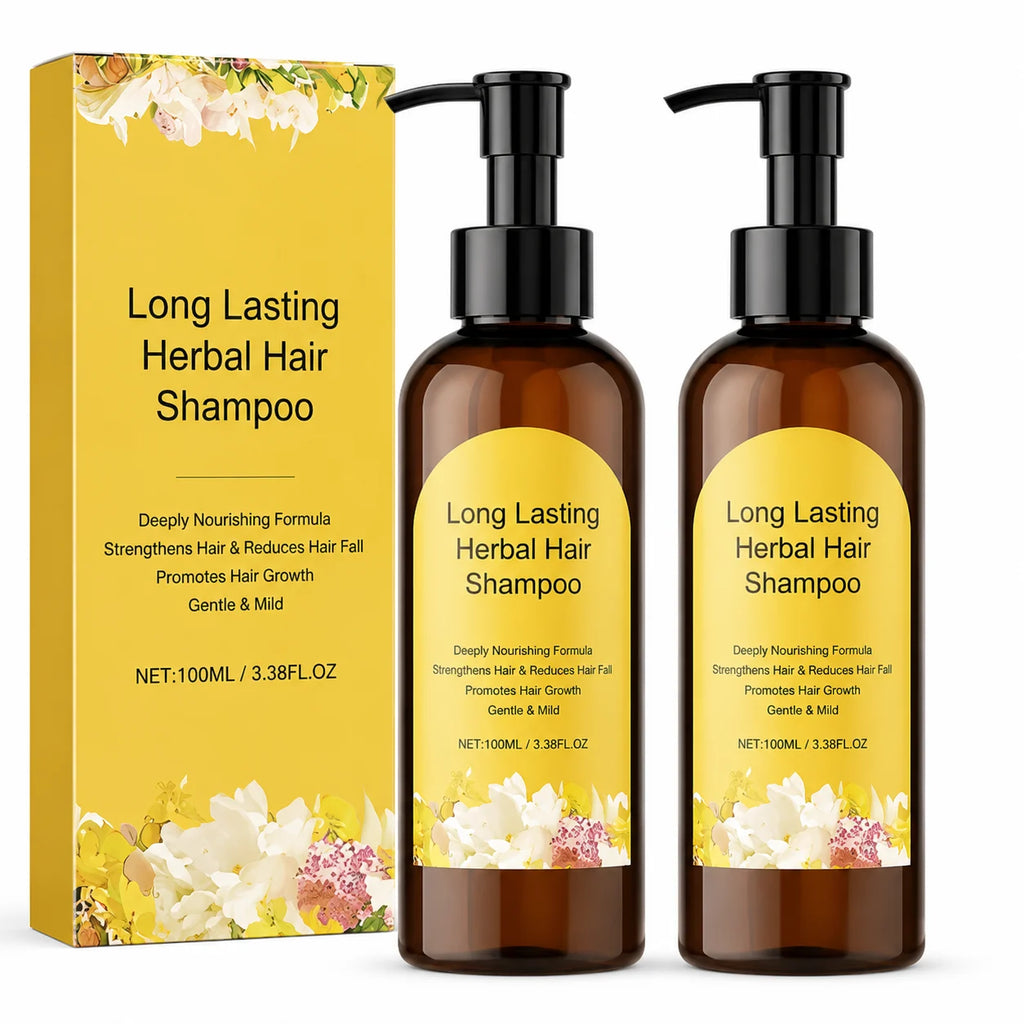 (Pack of 2) Natural Hair Dye Shampoo Japanese Hair Color Shampoo – Long Lasting Ammonia-Free Black Hair Dye for Men & Women