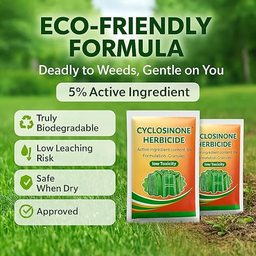 (Pack of 2) Cyclosinone Herbicide Weed Killer – High-Power Granules & Plant Growth Supplement