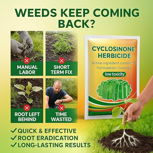 (Pack of 2) Cyclosinone Herbicide Weed Killer Granules