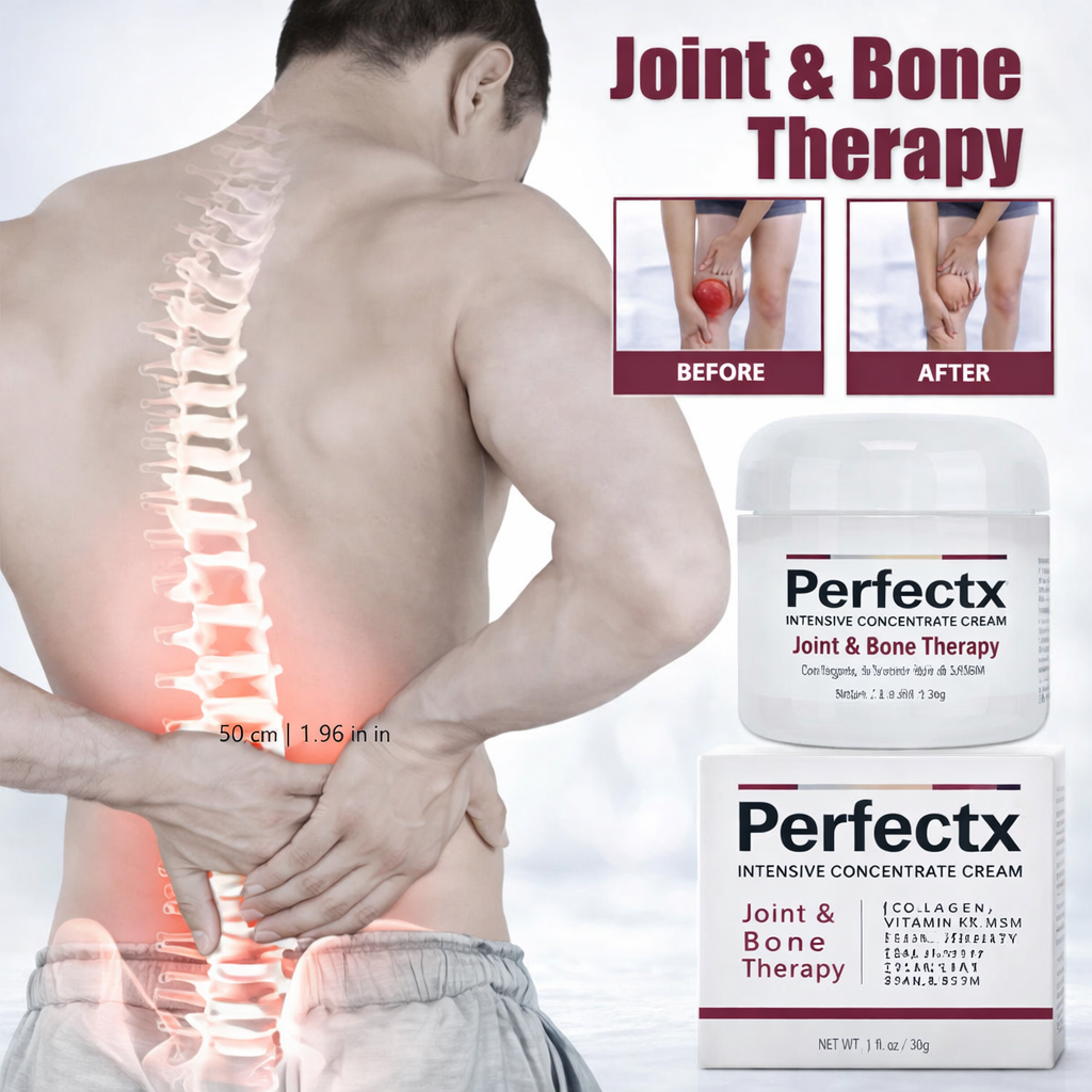 (Pack of 2) Perfectx Joint & Bone Care Cream with Collagen, Vitamin K2 & MSM – Fast Absorbing Soothing Massage Cream for Knee, Neck, Shoulder & Back Mobility