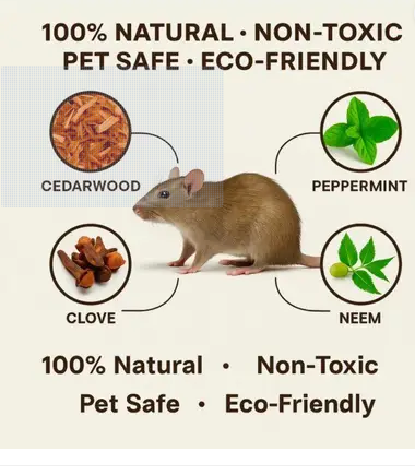 (Pack of 2) Rat Repellent Spray Herbal Rodent Repellent Spray – Non-Toxic Mouse & Pest Control Spray for Car Engine, Kitchen & Home