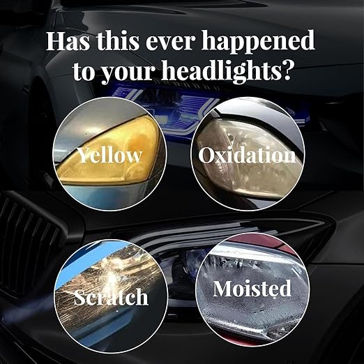 (Pack of 2) Car Scratch Remover Car Headlight Repair Fluid – Headlight Restoration Liquid & Scratch Remover for Yellowing, Foggy Lenses & Scuffs