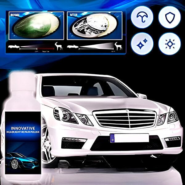 (Pack of 2) Car Scratch Remover Car Headlight Repair Fluid – Headlight Restoration Liquid & Scratch Remover for Yellowing, Foggy Lenses & Scuffs
