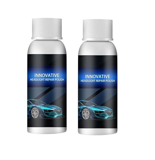 (Pack of 2) Car Scratch Remover Car Headlight Repair Fluid – Headlight Restoration Liquid & Scratch Remover for Yellowing, Foggy Lenses & Scuffs