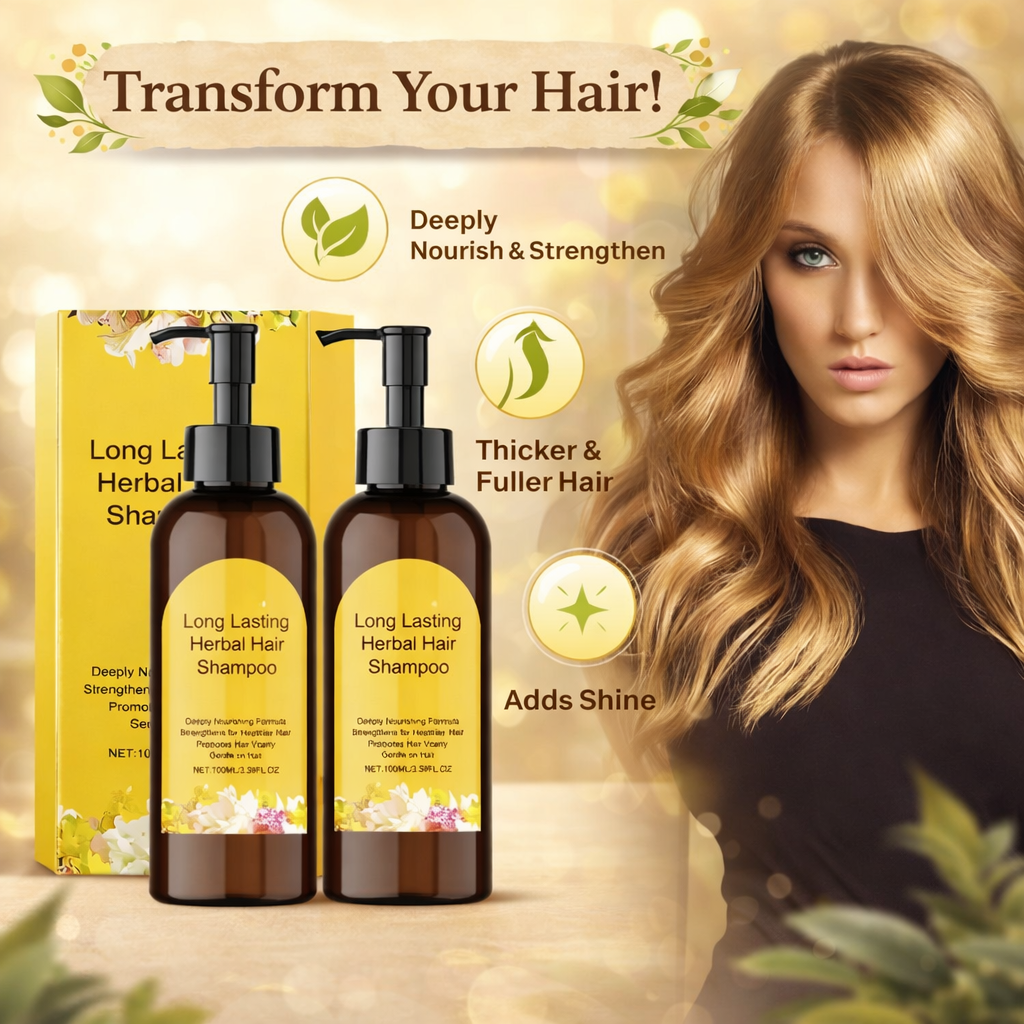 (Pack of 2) Natural Hair Dye Shampoo Japanese Hair Color Shampoo – Long Lasting Ammonia-Free Black Hair Dye for Men & Women