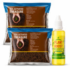 (Pack of 2) Soil Activated Treasure + Free Plant Booster – Organic Soil Conditioner & Root Growth Fertilizer for Potted Plants & Home Garden