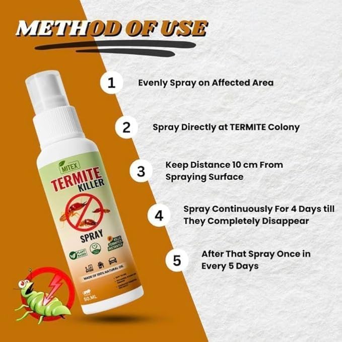 (Pack of 3) Termite Spray Anti Termite Deemak Spray – Fast Acting Wood Termite Killer & Prevention Spray for Home Furniture, Doors & Wardrobes