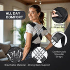 Posture Corrector Belt for Men & Women – Adjustable Back Straight Belt & Shoulder Support Brace for Spine Alignment & Hunchback Correction